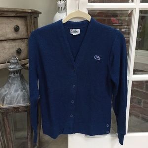 LaCoste Original Retro Navy Cardigan